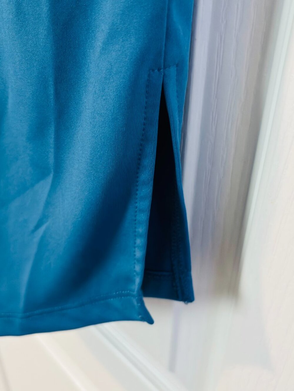 Cuddl Duds Teal Pocket Midi Dress M Soft Stretch Short Sleeve Casual Travel - Picture 9 of 14